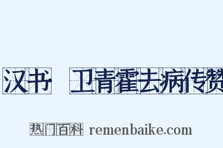汉书·卫青霍去病传赞是什么意思的图片